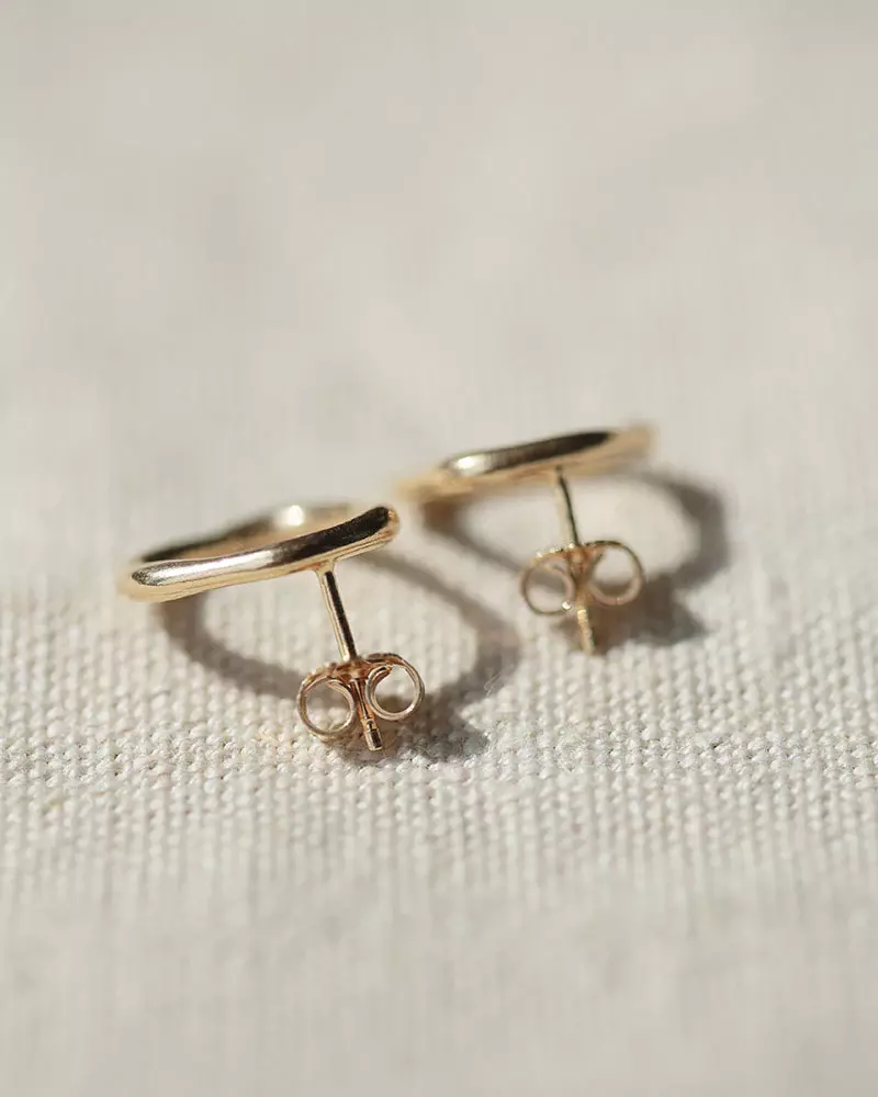 Pikfine Elva Organisch geformter Ohrstecker silber